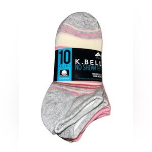 K. Bell Women's 10 Pair No Show Socks